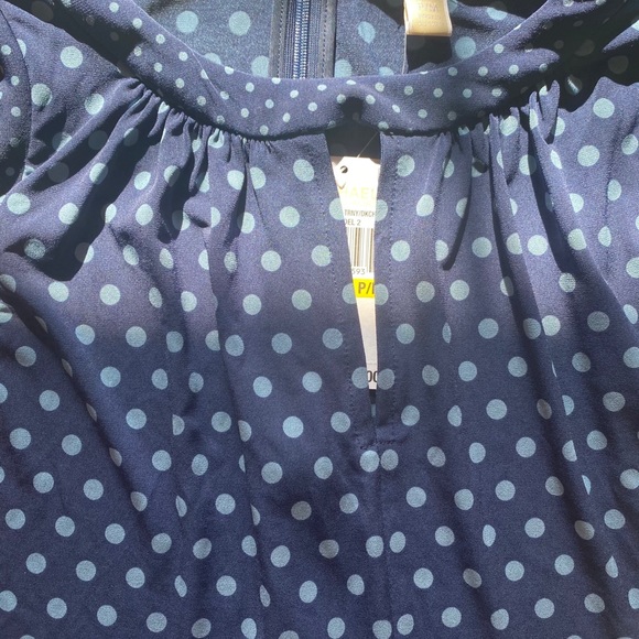 MICHAEL KORS Womens New Navy Polka Dot Sleeveless - Picture 5 of 11